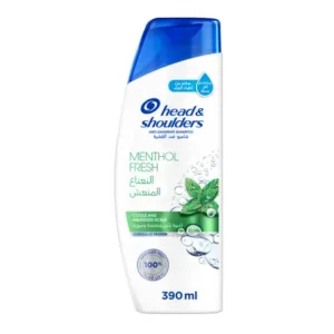 Head and Shoulders Cool Menthol Anti Dandruff Shampoo 390ml bottle for ABMart Japan