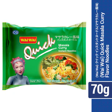 Wai Wai Quick Masala Curry Noodles 75 Gm
