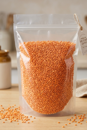 Premium All Natural Split Red Lentils Masoor Dal 1kg